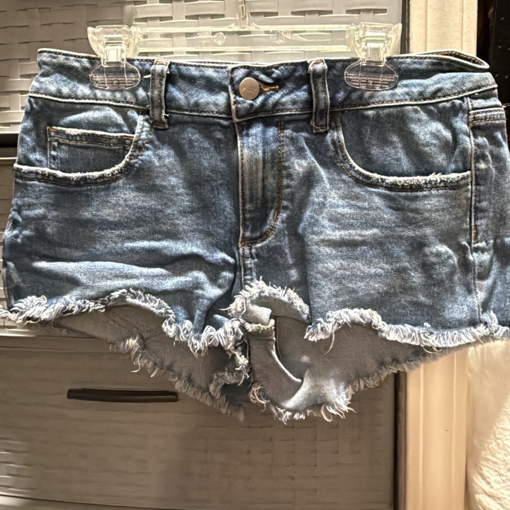 Victoria's Secret Blue Frayed Jean Shorts
